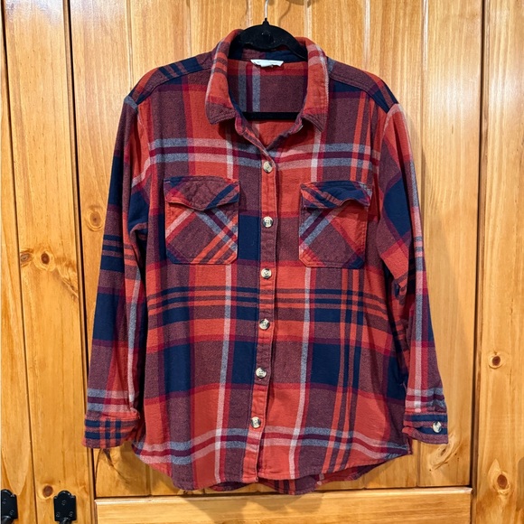 beachlunchlounge Tops - BeachLunchLounge Flannel Shacket